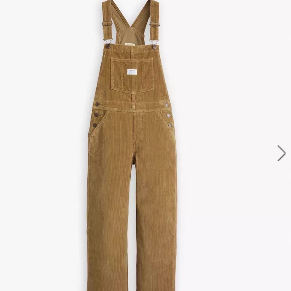 Women’s Levi’s Baggy Corduroy Overalls Camel Tan Size L